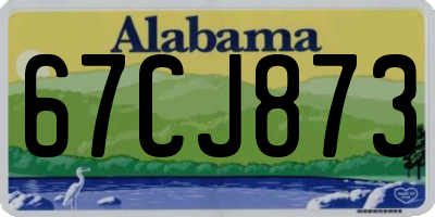 AL license plate 67CJ873
