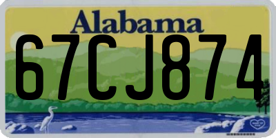 AL license plate 67CJ874