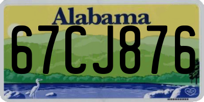 AL license plate 67CJ876
