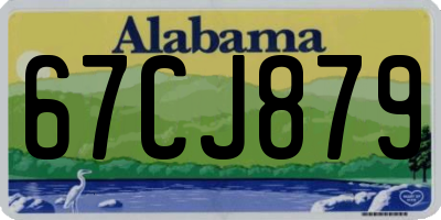 AL license plate 67CJ879