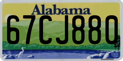 AL license plate 67CJ880