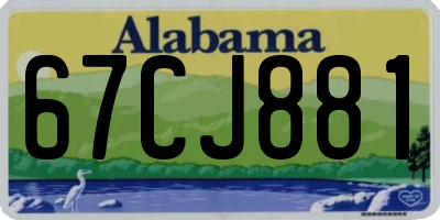 AL license plate 67CJ881