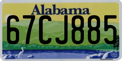 AL license plate 67CJ885