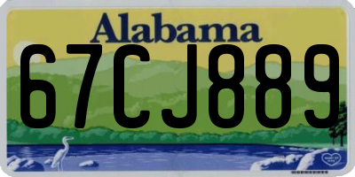 AL license plate 67CJ889