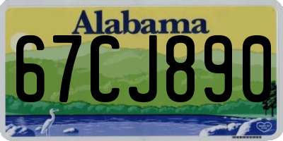 AL license plate 67CJ890