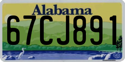 AL license plate 67CJ891