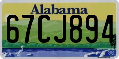 AL license plate 67CJ894