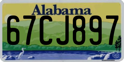 AL license plate 67CJ897