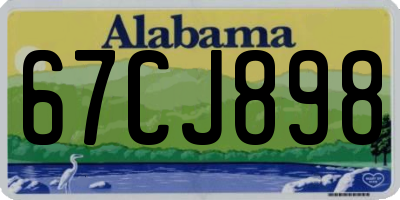 AL license plate 67CJ898
