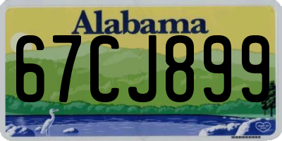 AL license plate 67CJ899