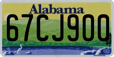 AL license plate 67CJ900
