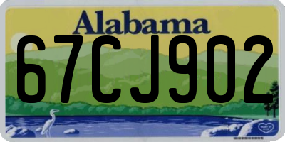 AL license plate 67CJ902