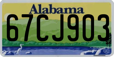 AL license plate 67CJ903