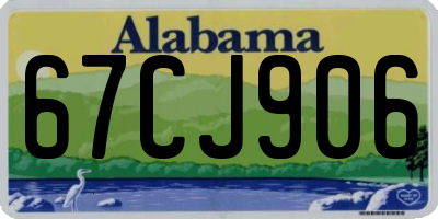 AL license plate 67CJ906