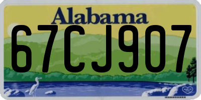 AL license plate 67CJ907