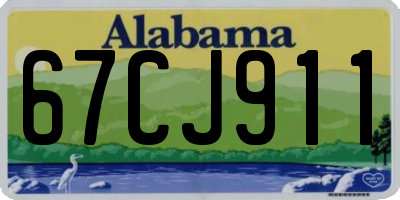 AL license plate 67CJ911