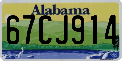 AL license plate 67CJ914