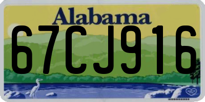 AL license plate 67CJ916