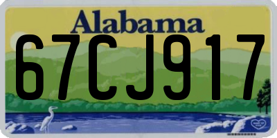 AL license plate 67CJ917