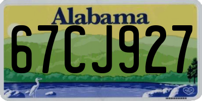 AL license plate 67CJ927