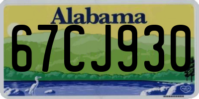 AL license plate 67CJ930