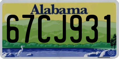 AL license plate 67CJ931