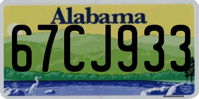AL license plate 67CJ933
