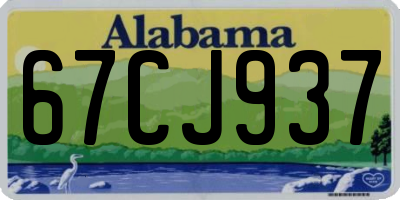 AL license plate 67CJ937