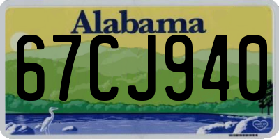 AL license plate 67CJ940