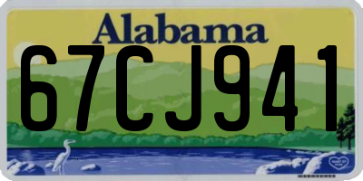 AL license plate 67CJ941