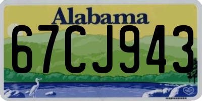 AL license plate 67CJ943