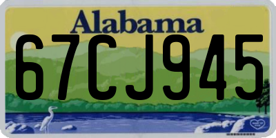 AL license plate 67CJ945