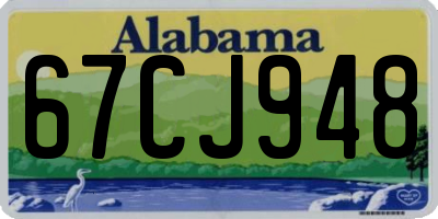 AL license plate 67CJ948