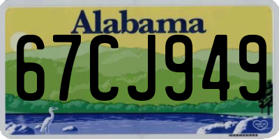 AL license plate 67CJ949