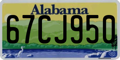 AL license plate 67CJ950