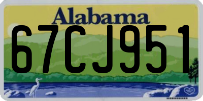 AL license plate 67CJ951