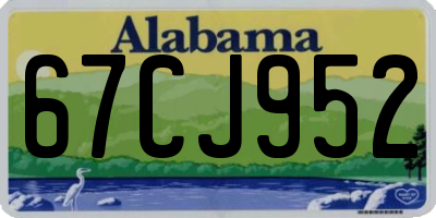 AL license plate 67CJ952