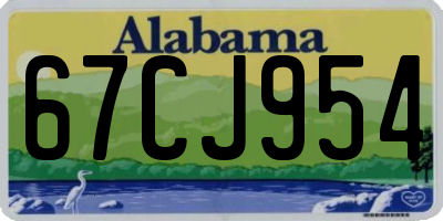 AL license plate 67CJ954