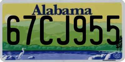 AL license plate 67CJ955