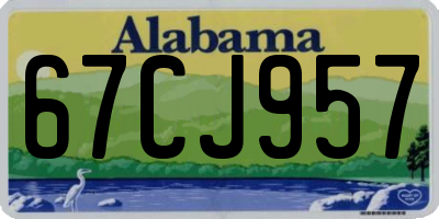 AL license plate 67CJ957