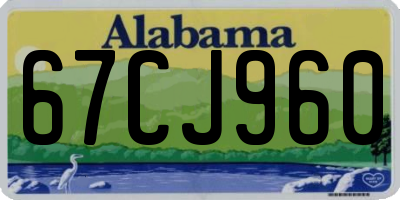 AL license plate 67CJ960