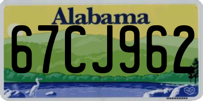AL license plate 67CJ962