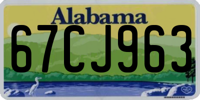 AL license plate 67CJ963