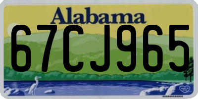 AL license plate 67CJ965