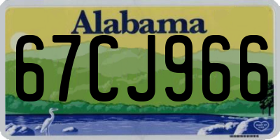 AL license plate 67CJ966