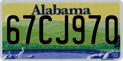 AL license plate 67CJ970