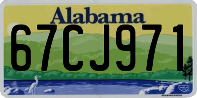 AL license plate 67CJ971