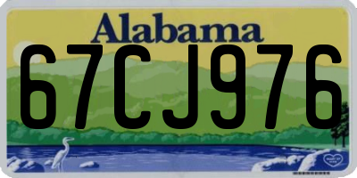 AL license plate 67CJ976