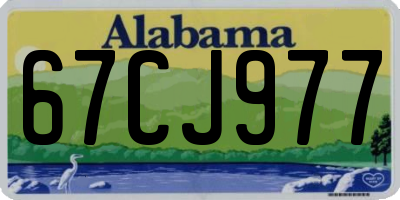 AL license plate 67CJ977