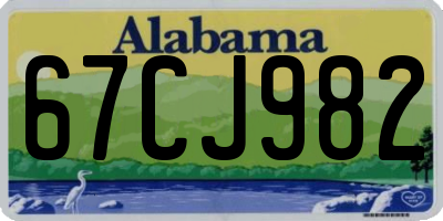 AL license plate 67CJ982